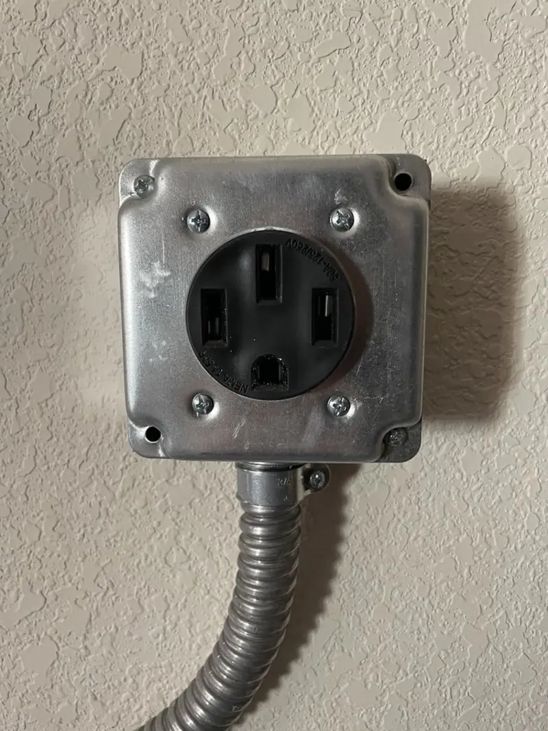 NEMA 14-50 outlet installed for Electrical Panel Upgrade in Jamestown